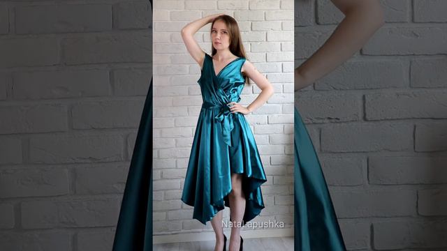 Женственное атласное платье для эффектных фотосессий с AliExpress. Не повезло с размером!