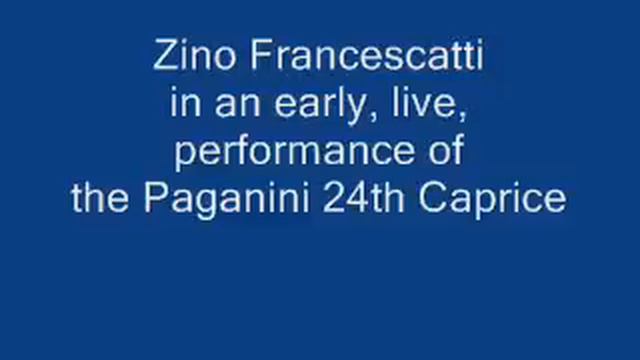 Zino Francescatti Paganini 24th Caprice Live