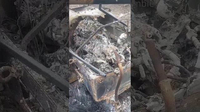 Уничтоженная в Луганской области украинская 155-мм самодвижущейся гаубица TRF-1