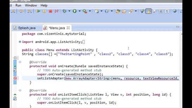 How to Create Android Application Tutorial 20 Array Adapter