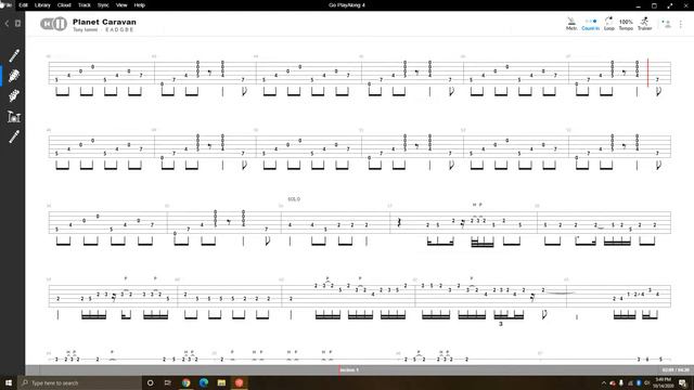 Black Sabbath - Planet Caravan Guitar Tabs
