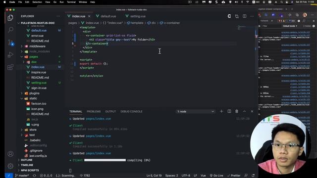 15 Vuetify - Nuxtjs create dashboard UI