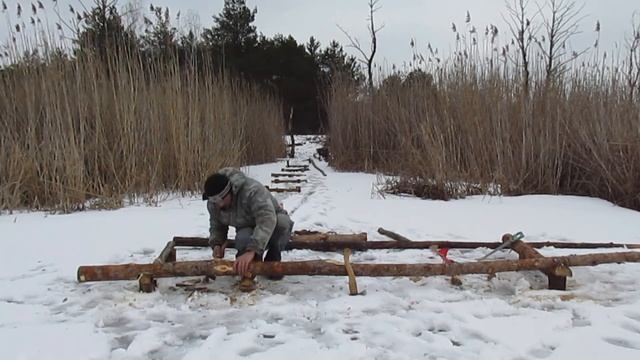 Рыболовные подмости на озере ГНИЛОЕ (часть 5) Мозырь Беларусь #своими руками