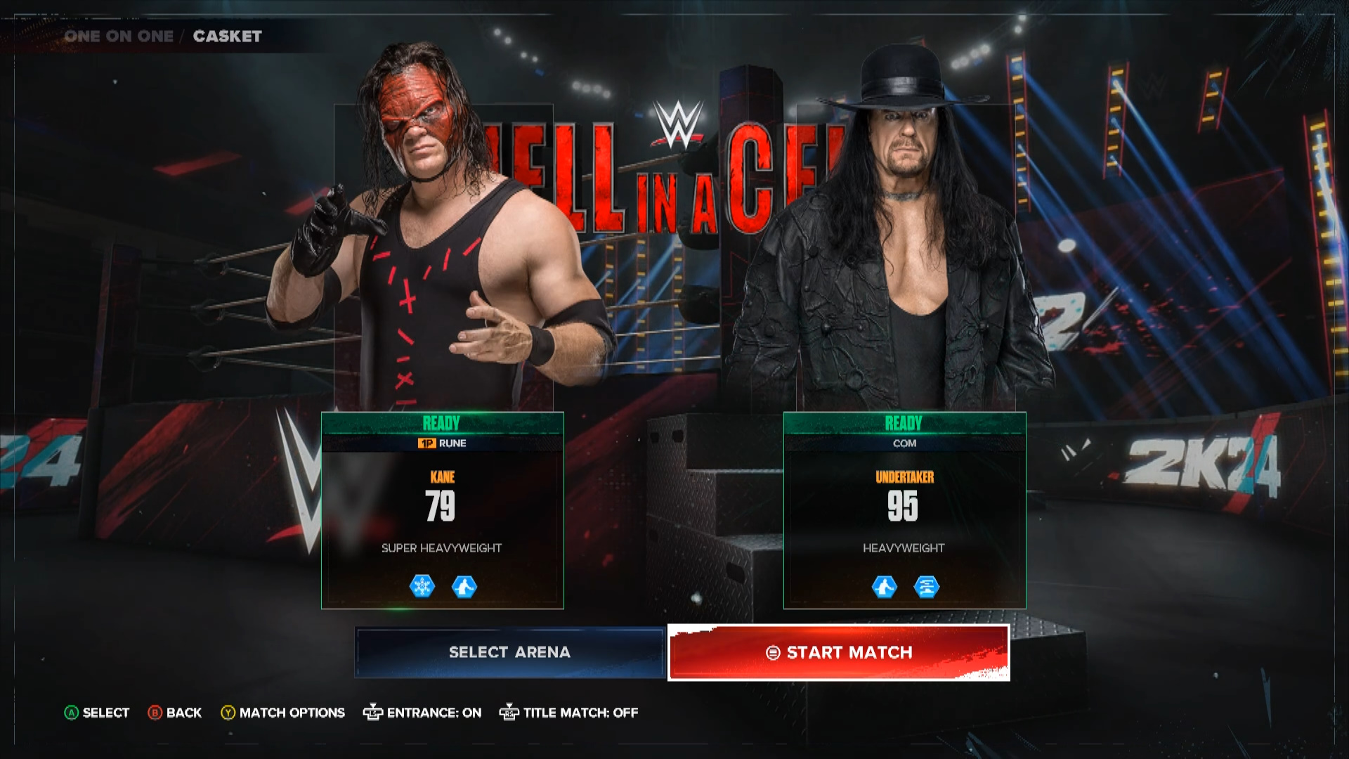 WWE 2k24 casket match