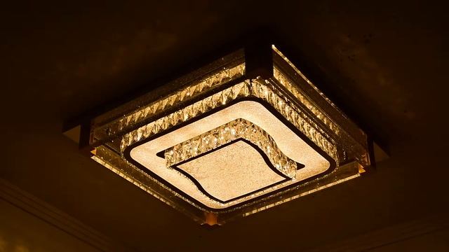 Светодиодная 3D квадратная люстра. LED - 0040