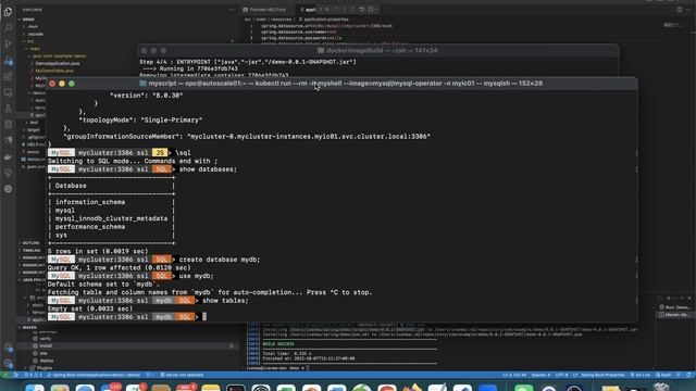 Deploying MySQL InnoDB Cluster using MySQL Operator + SpringBoot App as Pod using Private Registry