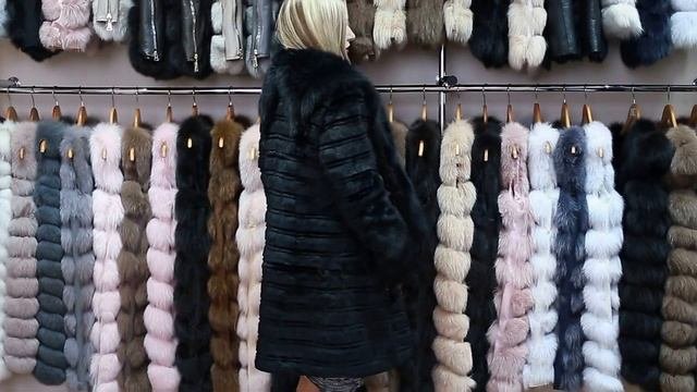 Шуба из кролика короткая с поясом 678
