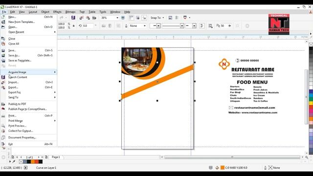 Restaurant Flyer Template Design In CorelDRAW