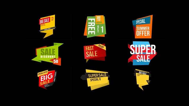 Label badges Photoshop template video