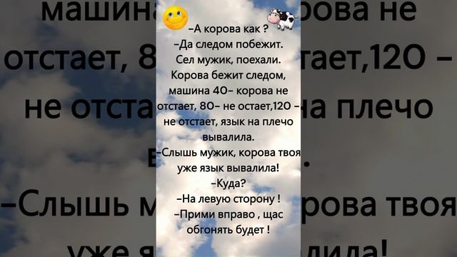 Анекдот про мужика с коровой