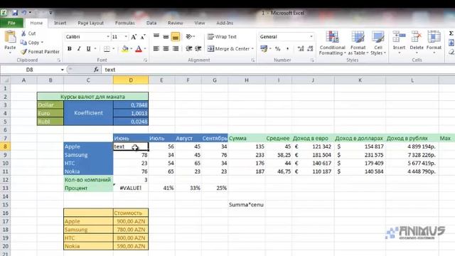 Excel 2010 Урок 21 Зависмость и поиск ошибок