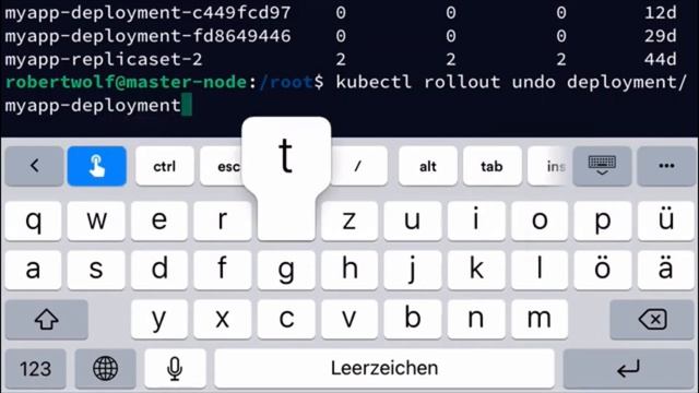 Rollback of a deployment with Kubernetes
