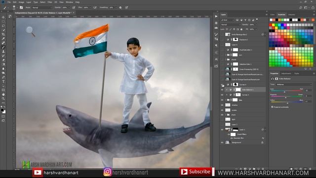 Independence Day Editing-Surreal Photo Manipulation Photoshop-15 August Photo Editing