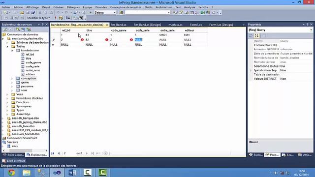 gestion de bande dessine csharp ado.net sqlserver