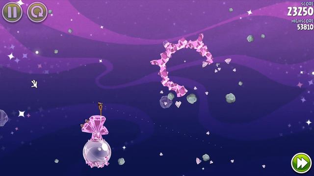 Angry Birds Space Cosmic Crystals Level 7-3  53250