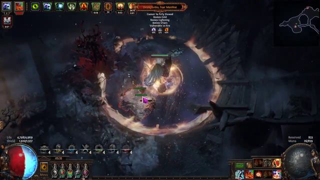 [Path of Exile 3.18 Sentinel] - Righteous Fire/Fire Trap Inquisitor Wave 30 Simulacrum