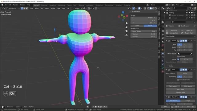 Fast Character Modeling with the Skin Modifier in Blender