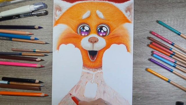 Рисуем М/ф Я краснею. Draw Turning RED. Мэй и ее Красная панда. Mei and her Red panda.speed drawing