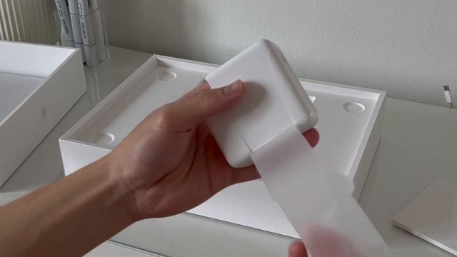 aesthetic macbook air unboxing