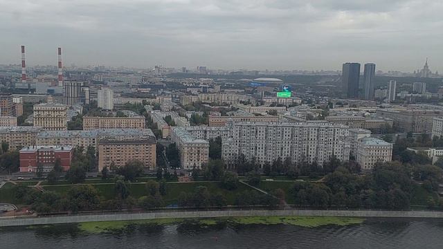 Вид на город из башни в "Москва Сити"