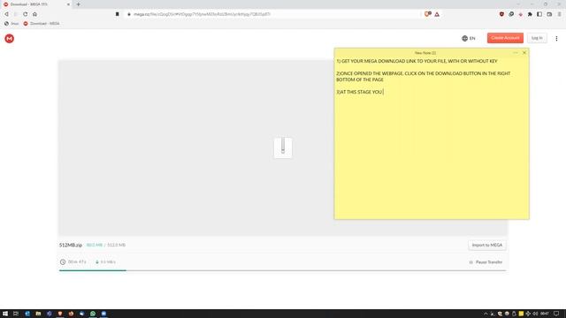 How to download a file from MEGA