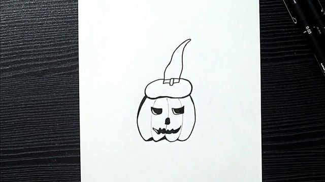 Halloween Drawings Easy Pumpkin || Halloween Drawings Ideas || Halloween Doodle Drawing