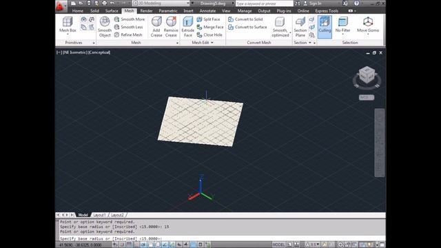 AutoCAD Tutorial How To Make Solid Pyramid