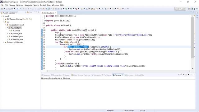 Complete course on how to read and write in Excel using JAVA