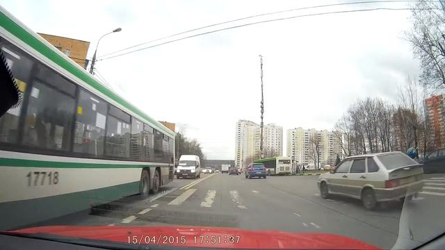 Бутовский маршрут ГИБДД.Разворот на перекретстке №4  ул грина с пересечением ул  коктебельской