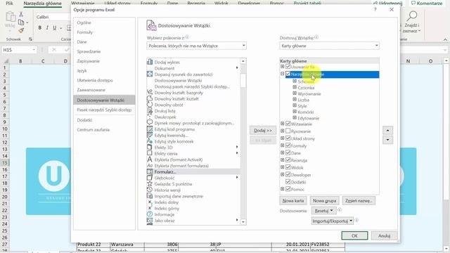 Lekcja MS Excel numer 1 Formularz