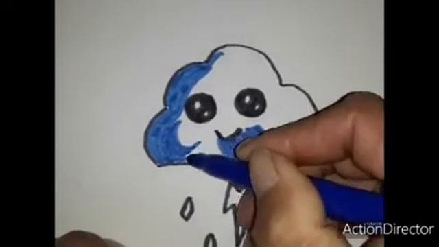 Как очень просто нарисовать летнюю тучку, просто рисуем.