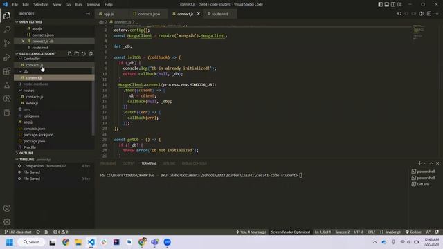 Connecting to MongoDB and using Rest Client validate work