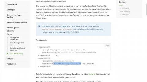 Spring Cloud Data Flow 2.2 - Task Monitoring