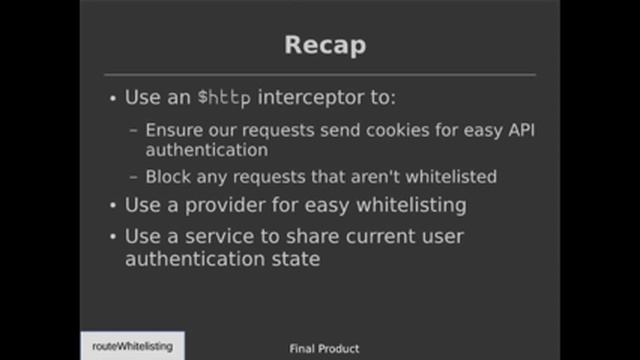 User Authentication with Angular.JS - O'Reilly Webcast