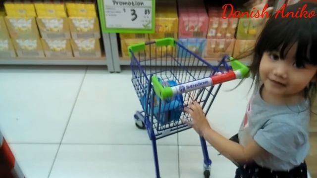 Aniko Doing Grocery Shopping at Supermarket, Baby Treasure hunt, Surprise eggs, Kinderjoy