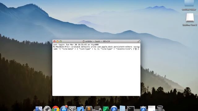 How to put a "Recent Applications" tab on mac dock!!! Easy!!