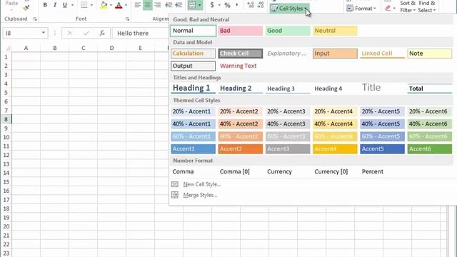 Excel 2013 for Beginners Part 17: Using Excel 2013 Themes and Cell Styles