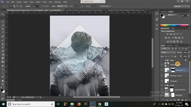 How to make a poster template | "Adventure Poster" Design | ENN Design | Photoshop Tutorial