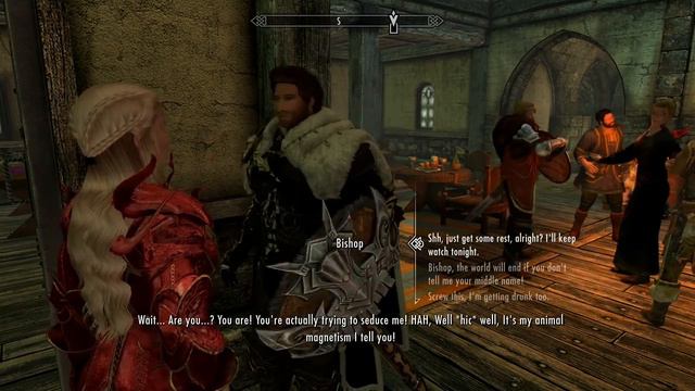 Skyrim Romance xb1 ❤️ Bishop Drunk 😅