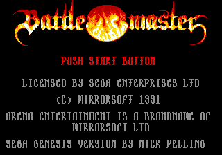 Battlemaster | intro Sega Mega Drive (Genesis).