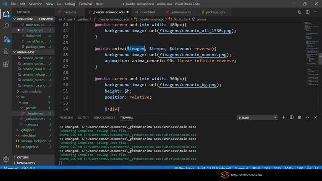 Cap 06 | #10 Curso SASS: projeto animação - usar @mixins na prática
