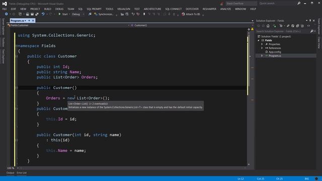 C# Fields Tutorial