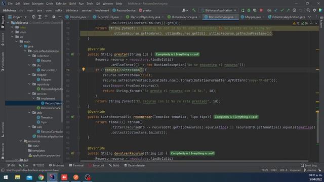 Biblioteca Mongo DB y Springboot