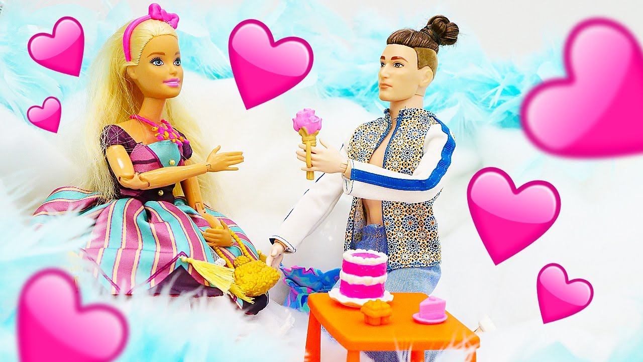 Барби и Кен любовь — Ужин в облаках — Смешные видео для девочек про игры в куклы Барби