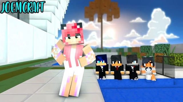 APHMAU FRIENDS CREW WEDDING DRESS | CHICKEN WINGS MEME |  GANGNAM STYLE - Minecraft Animation