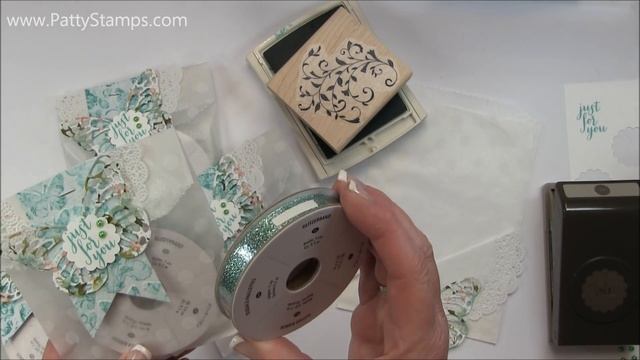 Stamping On Embossed Images - Stampin' UP! Fluttering Embossing Folder
