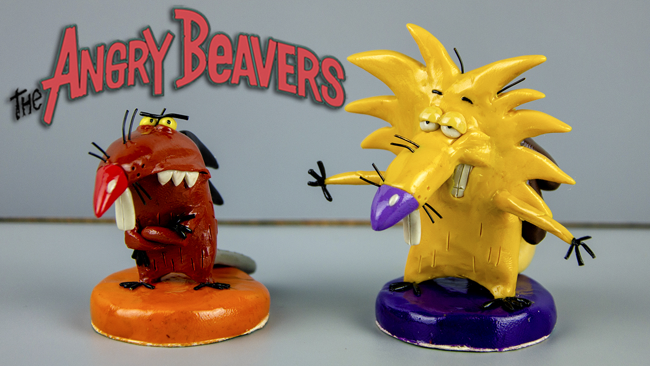 Злюки бобры Норберт И Деггет ( Angry Beavers Norbert and Daggett ) лепим из пластилина