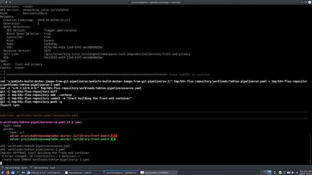 Canary deployment of Sock Shop application using Flux + Flagger in Kubernetes