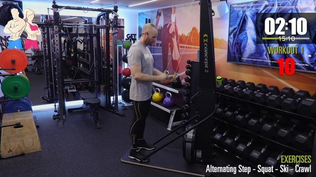 SkiErg Workout (W1, D1) - Easy Workout | SKIBLAST ? 200-300 Kcal (FOLLOW ALONG!)