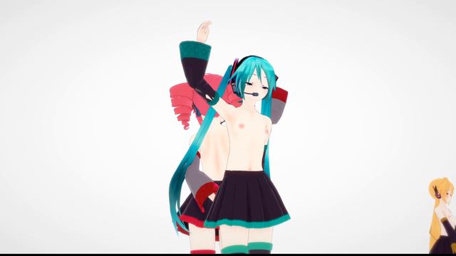 Tripple Baka MMD Hatsune Miku Kasane Teto  Akita Neru